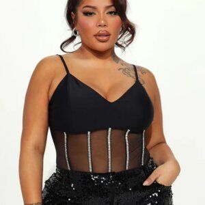 Diamonds Are A Girl's Best Friend Top - Black